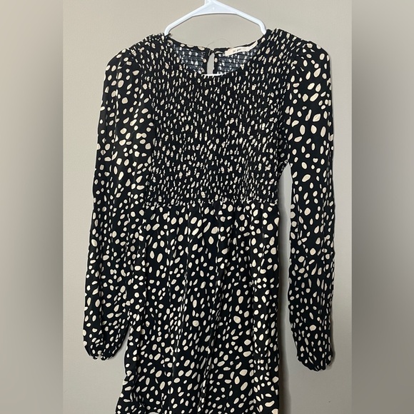 Mi Ami Julieann Smocked Abstract Dot Mini Dress Size S - Picture 3 of 8